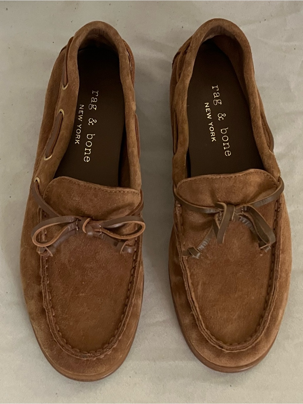 Rag & Bone CARTER BROWN SUEDE BOAT SHOE LOAFER 7.5 $328 - Picture 10 of 10